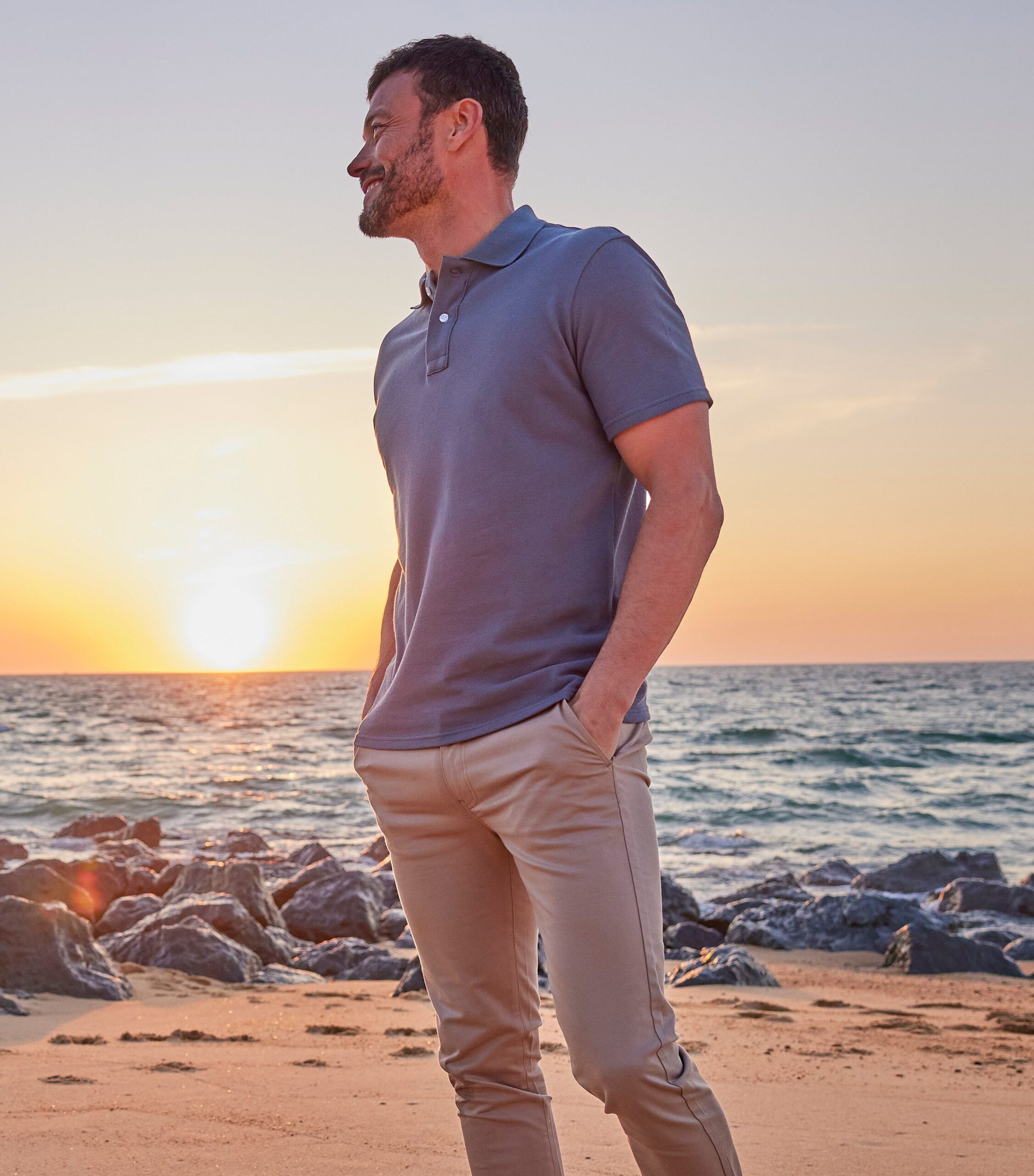 Colote – Men's Classic Azure Polo Shirt - Image 3