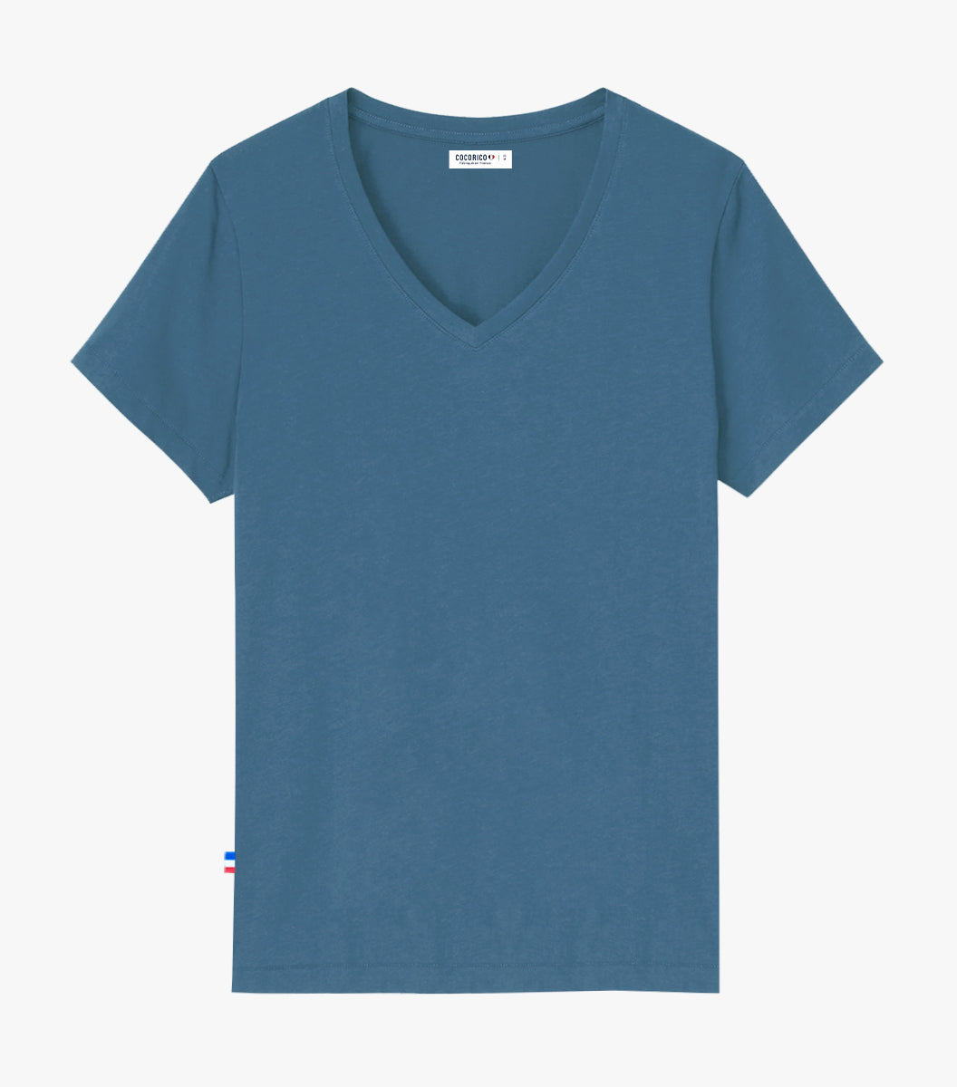 Colote – Women's Azure V-Neck T-Shirt - Image 4