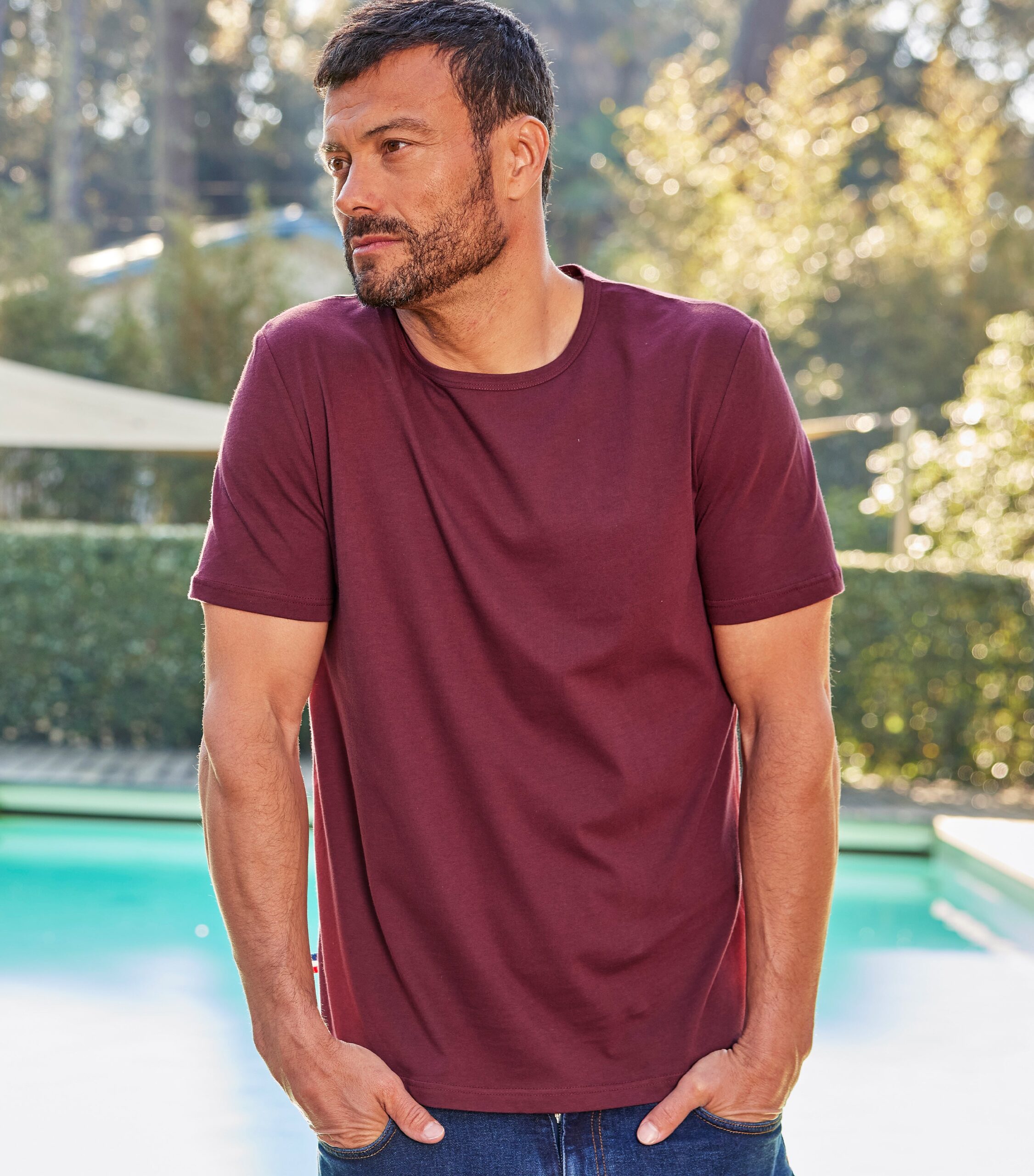 Colote – Men's Bordeaux Red T-Shirt - Image 2